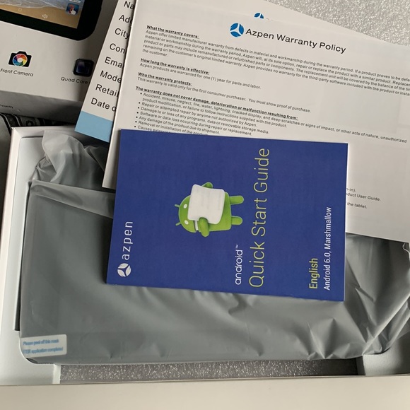 AZPEN 7” Android Tablet Quad Core 1.3 Processor NEW ! - Picture 2 of 6